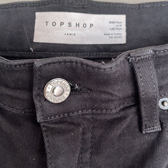 TopShop Jamie Black Skinny Jeans - Picture 1 of 7